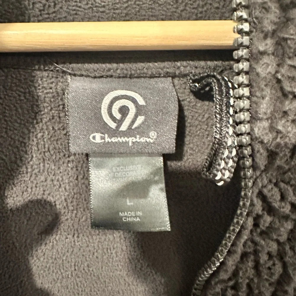 C9 Champion Men's Sherpa Lined Fleece Hooded Jacket - Charcoal Grey, Large